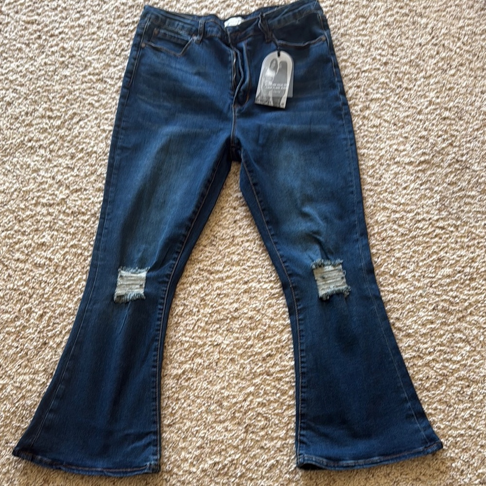 Stylish Blue Flared Women Jeans